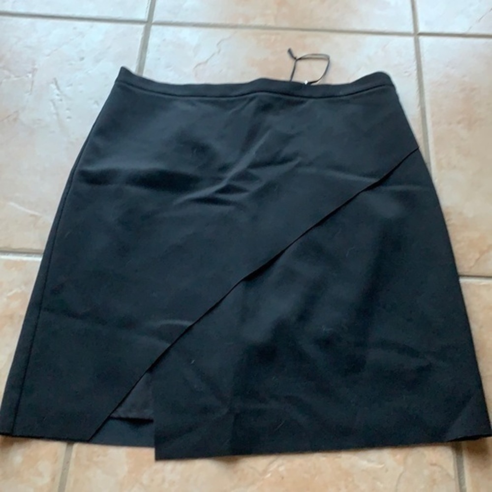 NWT Worth New York “Black Tech Laser Cut Hem” Mini Skirt Size 8 Y2K